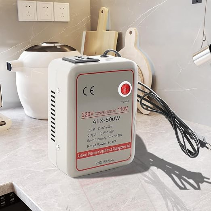 QAVODB Converter Transformer Voltage Converter Transformer 220V-250V to 100V-120V Converter Converter, Step Down Converter Transformer (500W)