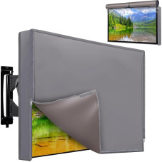 Outdoor TV Cover 40-43 Inch with Floor Seal, 600D Weatherproof TV Screen Protector with Waterproof Zipper, Bottom Cover Fits Most Flat Screen TVs, Mounts