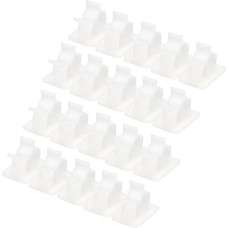 QUARKZMAN 75 kabelių spaustukų pakuotė, 8-10 mm skersmens lipnus nailoninis kabelių laikiklis, reguliuojamas kabelių valdymo organizatoriaus spaustukas, skirtas kompiuteriui, stalui, biurui, baltos spalvos