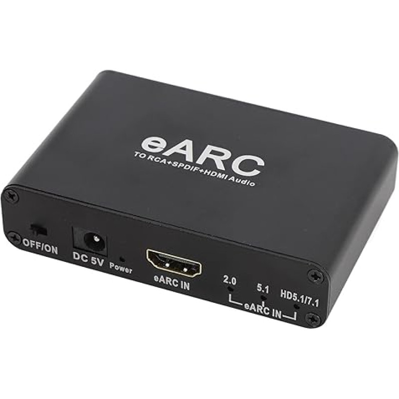 EARC ARC Sound Extractor, EARC Audio Converter for HDMI Optical 3.5 mm Aux Sound Extractor Adapter for TV to Soundbar Speaker Amplifier
