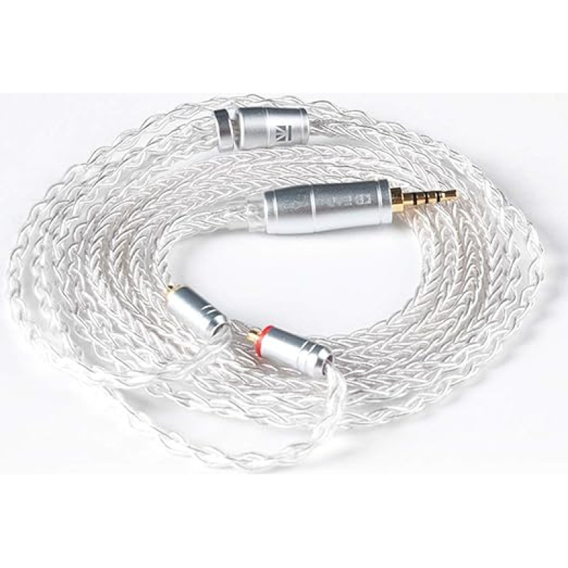 KINBOOFI KBEAR 8 Core Upgrade MMCX Headphone Cable, HiFi In Ear Monitor Replacement Cable Extension Cable with MMCX, 2.5 mm for TinHiFi T2/T4/P1 Plus/T2 Plus, Sh-ure SE215/SE425/SE535 (MMCX, 2.5 mm)