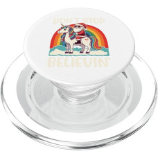 Don't Stop Believin' Weihnachtsmann-Einhorn PopSockets PopGrip für MagSafe