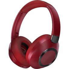 Wireless Bluetooth Headphones with Active Hybrid Noise Reduction, 100 Hours Playback, Wireless Bluetooth 5.3, Hi-Fi Audio, Lightweight & Foldable, Travel/Work/Home, Red