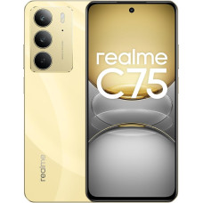 realme C75 Išmanusis telefonas 8 + 256 GB, IP69, 5828 mAh baterija, ArmorShell 2, 50 MP Super Nitida fotokamera, 45 W7 greita raiška, juodas (be priedų)