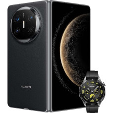 HUAWEI Mate X6 Black 12+512 + Watch GT 4 46 mm Black, Smartphone, 12+512G, Foldable Shape, Ultra Slim and Robust, Ultra Chroma Camera, Kunlun Glass 2nd Generation, Huawei X-True Display