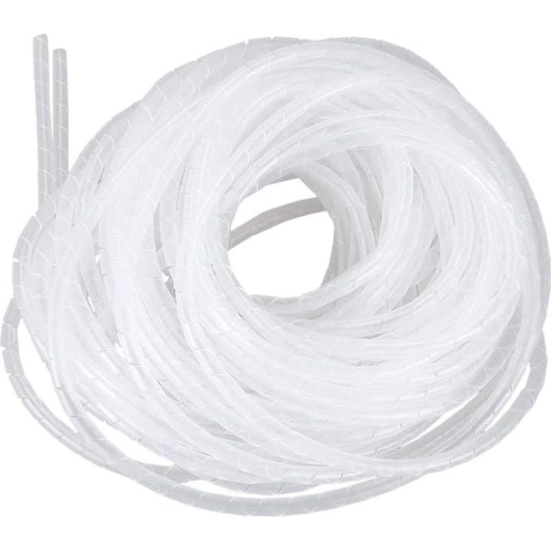 6mm Diameter White Spiral Cord Wrap Cord Wrap 10m Length Ideal for Organizing and Protecting Your Cables