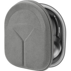 Geekria Shield Headphone Case for Foldable Over-Ear Headphones, Hard Travel Case, Compatible with Soundcore, JBL, B&O, Sony Headsets (Microfiber Grey)