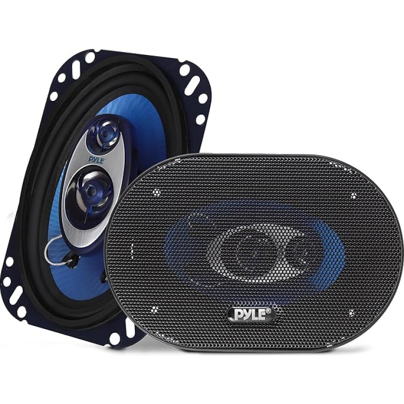 Pyle Blue Label Series PL463BL 120W 3 Way Triaxial 4x6 inch Car Speakers