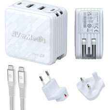 AVerMedia Portable Charger for Nintendo Switch, 100W GaN Fast Charge, 4K60 HDMI TV Docking Station for iPhone, iPad, Laptop, PC, Gaming Accessories, UK & EU Socket Adapter Included, CORE GO GC313