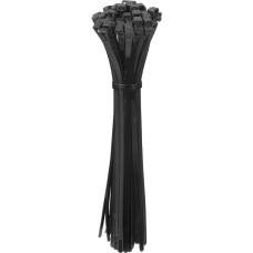 sourcing map 30,5 cm lösbare Kabelbinder, verstellbare Kabelbinder, 22,7 kg Zugfestigkeit, abnehmbare Kabelbinder für drinnen und draußen, zum Fixieren, Schwarz, 100 Stück