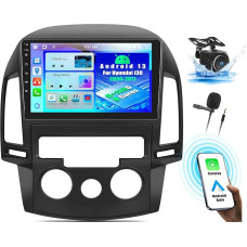 OiLiehu 6+128G 8 Core Android 13 Double DIN Radio CarPlay Android Automobilis Hyundai I30 2006-2011 Automobilinis radijas su ekranu 9 colių su Mirror Link Bluetooth GPS FM RDS WiFi SWC DSP/EQ + atbulinės eigos kamera