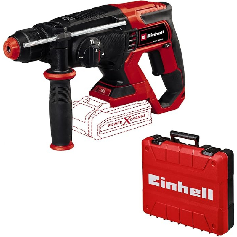 Einhell Cordless Hammer Drill TE-HD 18/20 Li-Solo Power X-Change (18 V, 1.8 J, 20 mm Drilling Capacity in Concrete, 4,750 min-1 Max. Impact Rate, Includes Case, without Battery)