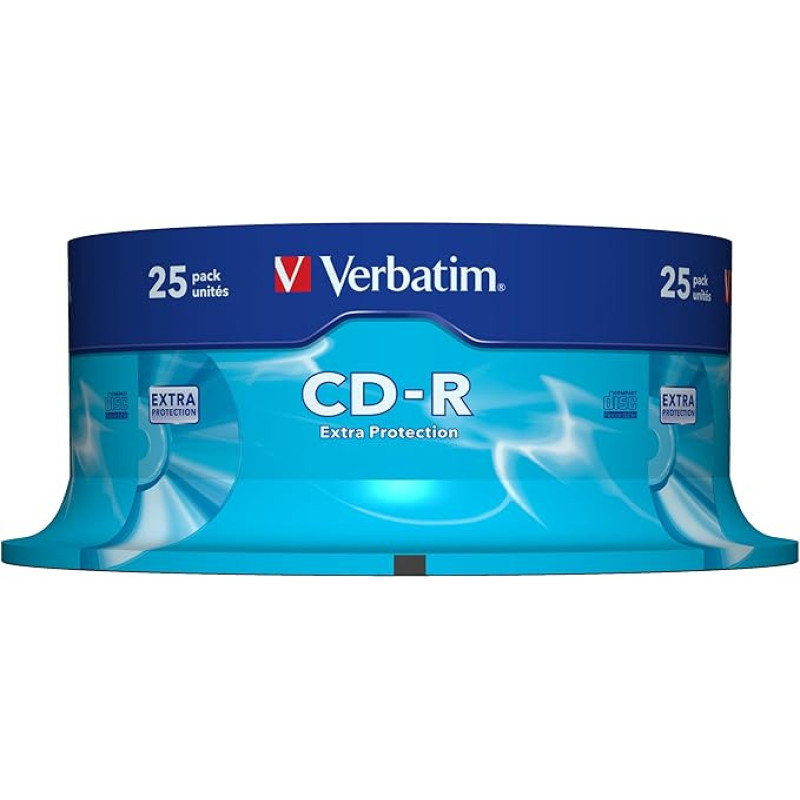 Verbatim CD-R Extra Protection 25 Pack Spindle Pakuotė po 25 vnt.