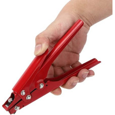 Nylon Tape Tensioning Tool, Cable Tie Cutter, Red, 45 Steel Wire Binding, Cutting, Fixing, Cable Tie Gun, Nylon Tape Tensioner for Cutting Cables and Wires
