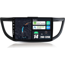 Android 14 Autoradio für Honda CRV (2012-2016) - Kabellos CarPlay Android Auto - Rückfahrkamera - 2G+32G - IPS 10.1 Zoll 2 Din - DAB Lenkradsteuerung Dual-Band WiFi DSP Bluetooth DSP 2 Din