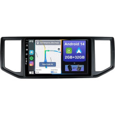 Android 14 Car Radio for VW Amarok Crafter Van Man 2016-2021-[Integrated CarPlay/Android Car/GPS]-10.1 Inch IPS 2.5D Touch Screen with Camera DAB/Steering Wheel Control/MirrorLink/Bluetooth 5.0