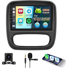 Inefala Android 15 Radio für Opel Vivaro B/Renault Trafic/FIAT Talento/Nissan NV300 mit Wireless CarPlay 4+64G, 9 Zoll Bildschirm mit Android Auto DAB HiFi 59UI FM RDS GPS Bluetooth WiFi SWC AHD