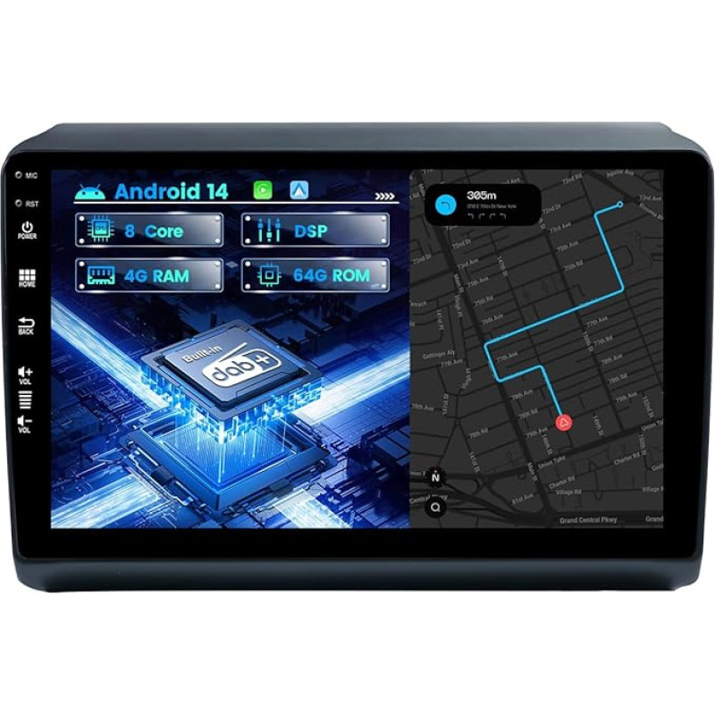 Built-in DAB+ Car Radio Android 14 Carplay for Ducato/Jumper/Boxer 2006-2015 GPS Navigation Camera + Mic 4GB + 64GB