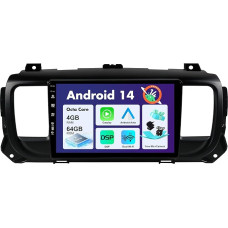 SXAUTO Android 14 automobilinis radijas Citroen Jumpy 3 / Peugeot Expert / Toyota Proace / Opel Vivaro (2016-2021) - Belaidis CarPlay Android automobilis - 4G + 64G - Kamera + mikrofonas -DAB valdymas vairu - 2 DIN 9