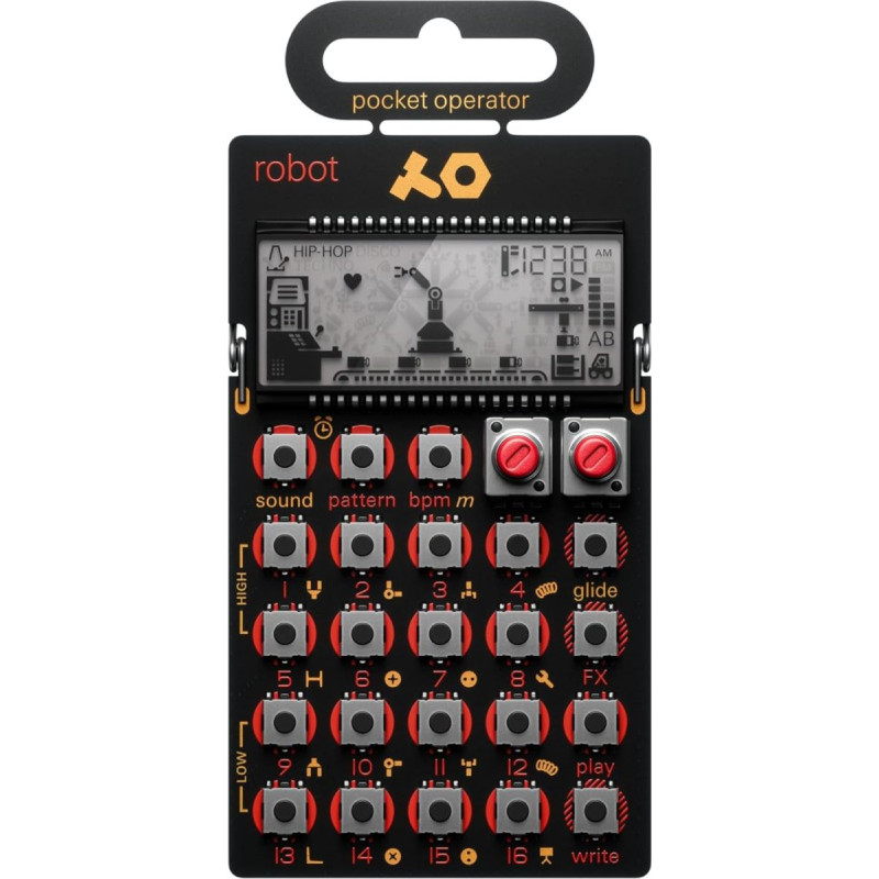 Teenage Engineering po-Arcade Pocket Operator Synthesizer, Black/red