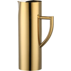 Nerūdijančio plieno vandens ąsotėlis su ledo apsauga, karabinas vandeniui, sultims, šaltai arbatai ir kitiems šaltiems gėrimams (auksinis, 1,8 l)