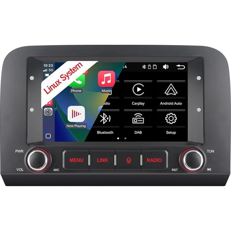 Car Radio for Fiat Croma 2005-2012 Car Radio Android with Wireless CarPlay Android Car Dashboard Stereo Touchscreen with BT HiFi FM RDS Canbus