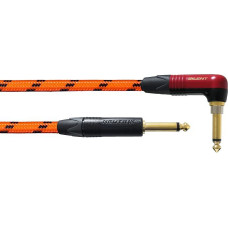 CORDIAL CABLES gitaros kabelis 3 m tylusis kampinis UV reaktyvusis oranžinis