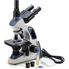 SWIFT SW380T 40X-2500X Trinocular Composite Lab Microscope with Double Layer Mechanical Stage, Boiling Pot Head, Wide Field 10X/25X Eyepieces