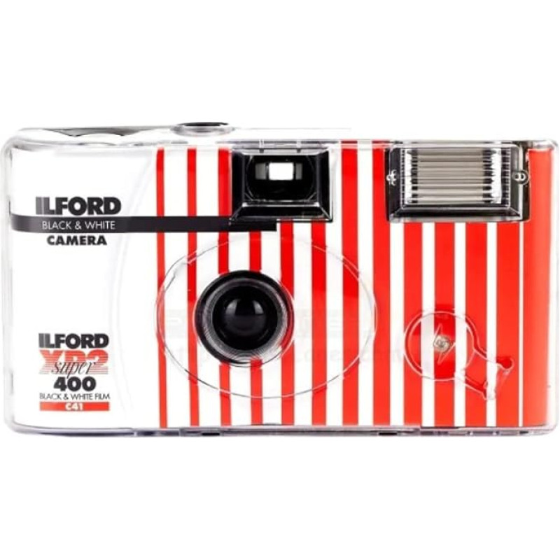 Ilford XP2 Super vienkartinio naudojimo fotoaparatas su blykste (27 ekspozicijos) juodai balta juosta CAT1174186
