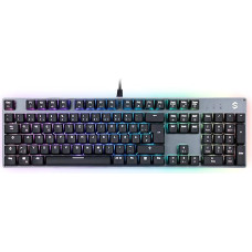 Black Shark Gaming Keyboard Mechanical, Illuminated Wired Keyboard with Quiet Red Switch, Anti-Ghosting 105 Keys, German Layout Keyboard for PC Gamers, Windows, PS5, PS4
