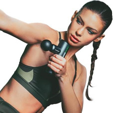 DONNERBERG® Miniberg masažo pistoletas - aukštos kokybės 6 mm amplitudės masažuoklis, 7 metų variklio garantija ir patvari baterija, tylus ir kompaktiškas su 6 silikoniniais priedais, masažo pistoletas Mini