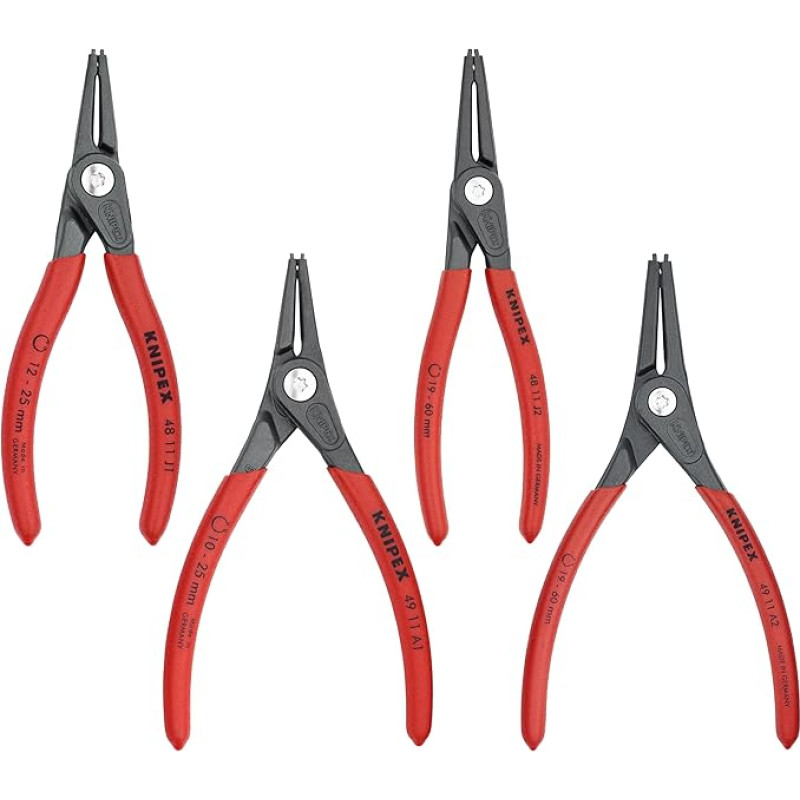 KNIPEX 00 20 03 SB 4 Piece Precision Circlip Snap-Ring Pliers Set