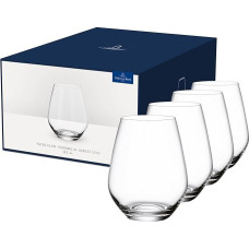 Villeroy & Boch Ovid Set of 4 Crystal Red Wine Glasses, transparent, .
