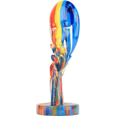 Spalvinga moters veido meno statula 