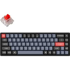 Keychron K6 Pro Wireless Custom Mechanical Keyboard, QMK Programmable Macro, Hot Swappable Keychron K Pro Red Switch, 65% US Layout Aluminium RGB Backlit Gaming Keyboard