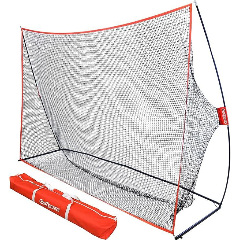 GoSports Golf Practice Hitting Net - Choose Between Huge 10' x 7' or 7' x 7' Nets -Personal Driving Range for Indoor or Outdoor Use - Designed by Golfers for Golfers