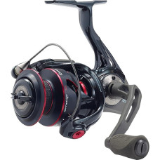 Quantum Smoke Spinning Fishing Reel, Changeable Right or Left-Hand Retrieve, Continuous Anti-Reverse Clutch with NiTi Indestructible Bail, SCR Alloy Frame, Black
