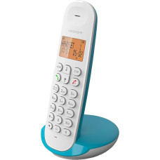 Logicom ILOA 150 Cordless Landline Telephone without Answering Machine - Solo - Analog and DECT Phones - Turquoise