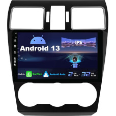 SXAUTO Android 13 IPS automobilinis radijas Subaru Forester/XV/WRX (2015-2017 m.) - Integruotas CarPlay/Android Car - Nemokama atbulinės eigos kamera - 2G + 32G - Valdymas vairu DAB Fast Boot WiFi DSP - 2 DIN 9 colių