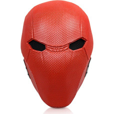 Fehodun Helovinas Red Hood šalmas Deluxe Superherojus kaukė Suaugusiųjų Cosplay dervos šalmas Masquerade rekvizitai Priedai