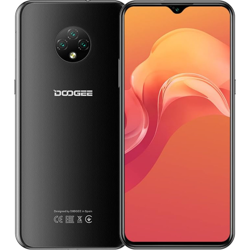 DOOGEE 4G išmanusis telefonas be sutarties X95, 3GB + 16GB (256GB išplėtimas), 6,52 colių pilnas ekranas, 4350 mAh baterija, 10 W greitasis įkrovimas, 