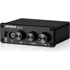 AIYIMA DAC-A2 DC5V Mini HiFi Power Audio Decoder PC USB DAC Headphone Amplifier AMP 24-bit 192 kHz Input Coaxial/Optical Decoder Output RCA (No Power Supply)