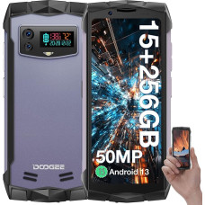 DOOGEE Smini 4.5 Inch Shatterproof QHD Small Smartphone MTK Helio G99 15GB+256GB (TF 2TB) Android Phone 13.50MP Dual Camera AI, NFC, Face ID/OTG/Fingerprint