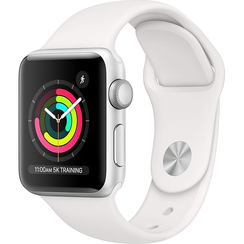 Apple Watch Series 4 (GPS, 40mm) Aluminiumgehäuse Silber mit Sportarmband Weiß (Generalüberholt)