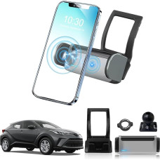 Coleya Car Mobile Phone Holder Compatible with Toyota C-HR 2017-2023, CHR Accessories Phone Holder, Car Electric Mobile Phone Holder, 360° Rotation, Compatible with All Smartphones