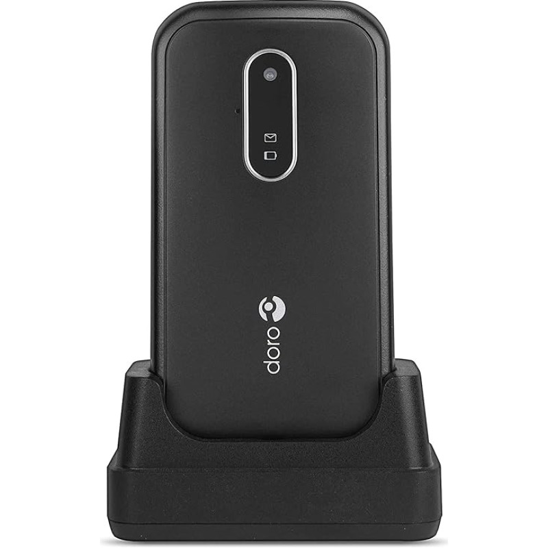 Doro 6620 3G Clamshell Big Button Mobile Phone for Seniors with 2.8 Inch Screen, Emergency Button and GPS Positioning (Black)