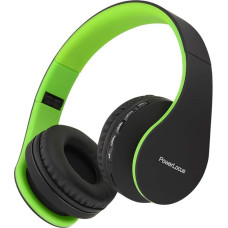 PowerLocus Bluetooth Headphones Over Ear, Wireless Headphones, HiFi Stereo, Foldable Headphones with Microphone, Soft Ear Pads, Micro SD/TF, FM Radio for iPhone/Android/Tablet/Laptop (Green)