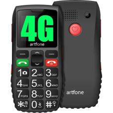 artfone C1 4G Senior Mobile Phone without Contract, 1.8 Inch Colour Display, Large Button Mobile Phone, GSM Mobile Phone with Emergency Call Button, Torch, Stereo Speaker, Dual SIM Mobile Phone,