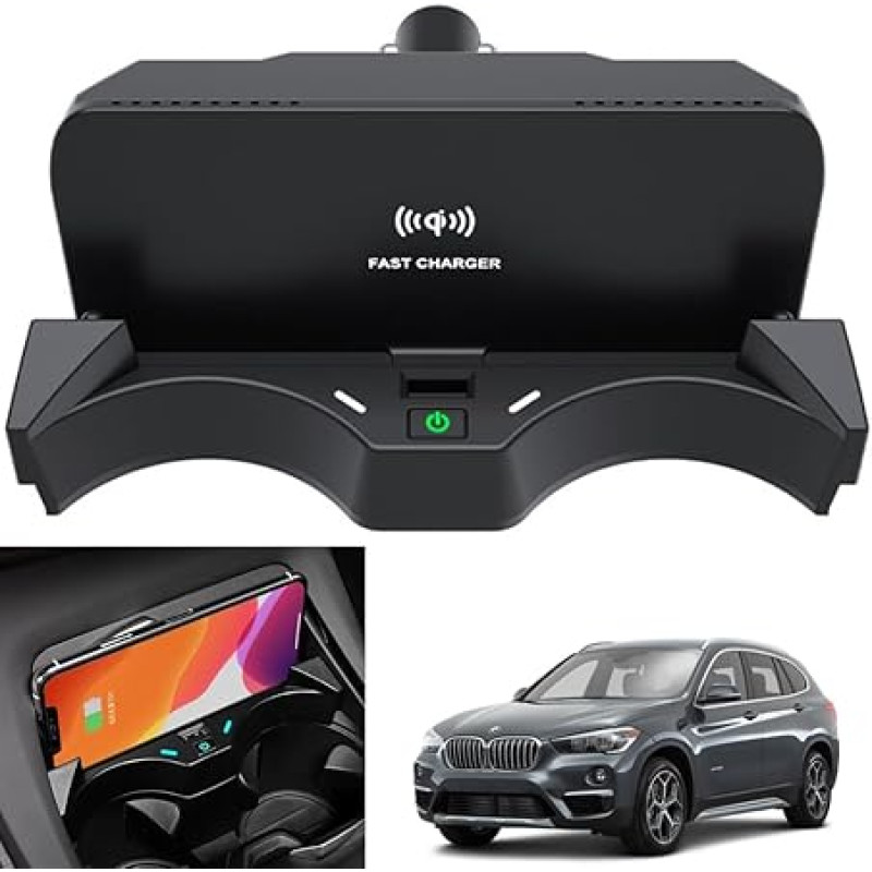 AutoQi Wireless Mobile Phone Charging Station Qi Car Chargers Suitable for BMW X1 F48 Year 2020 2021 2022 2023 Accessories