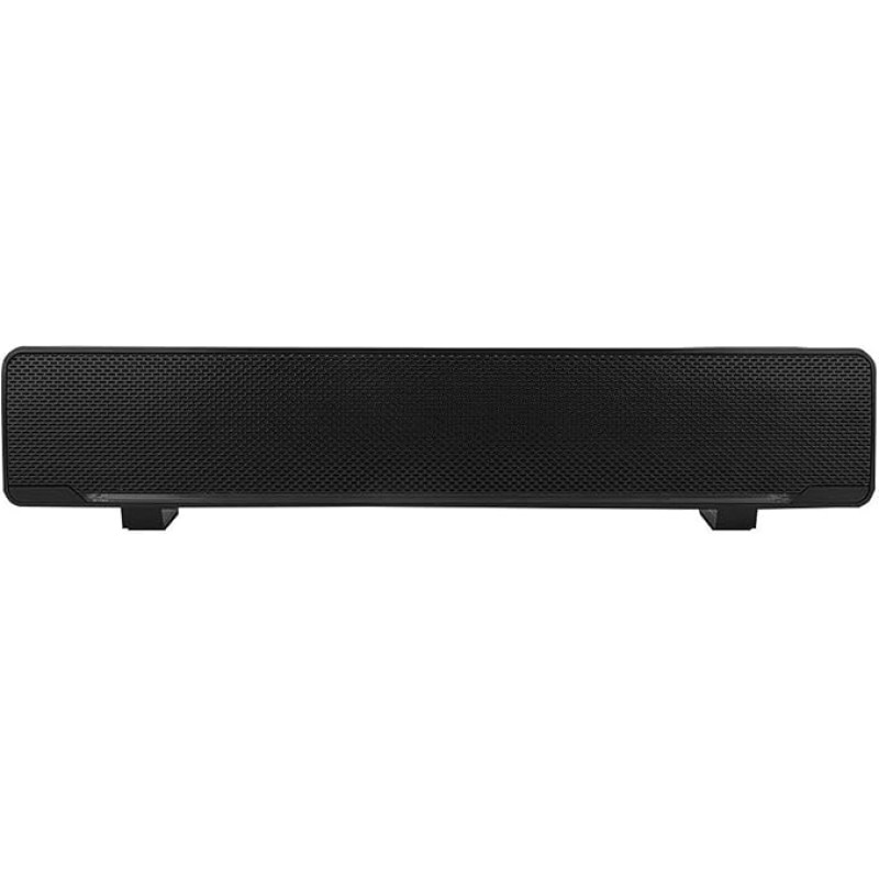 PUSOKEI Soundbar, USB Wired 3D Stereo Soundbar Music Player, Deep Bass Surround Soundbox with 3.5mm Audio Plug for PC, Mobile Phones, TV(Black)